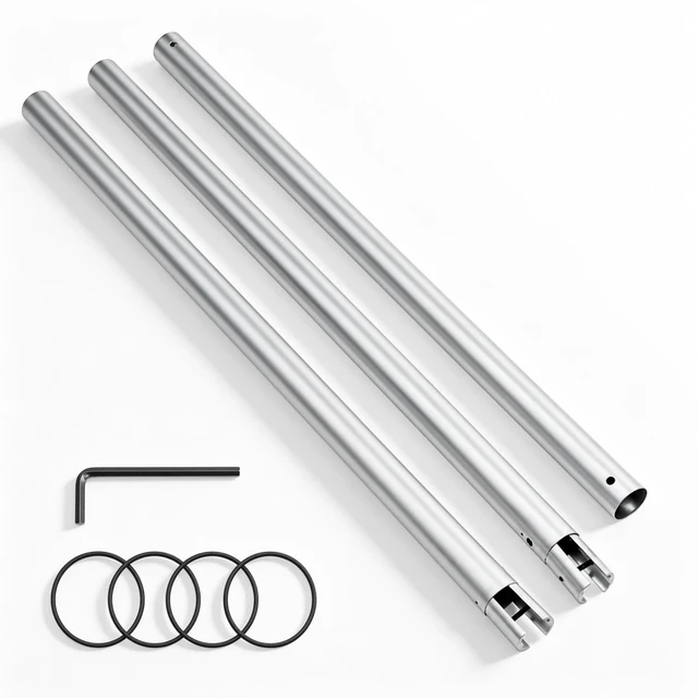 Main image of Zonon 118" 3Meter Metal Tube Crossbar for Studio Backdrop Wall Mount System | Aluminum Crossbar Holder Pole for Electric Motorized Manual Studio Roller, Photography Background Support System,30lb Load