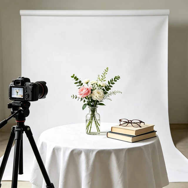 Alt view image 3 of 7 - White Photography Backdrop for Photoshoot, Fabric 8x10ft | Versatile Studio Photo Backgrounds, Non Reflective, Easy to Use, for Portraits, Product, Party, Video Creation
