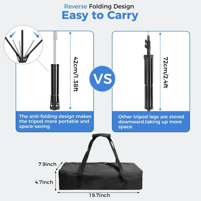 Alt view image 2 of 7 - Emart 6.5x5ft Black Photo Backdrop Stand Kit with T-Shape Stand | Portable lightweight T-shaped metal stand for easy setupsuitable for portrait photography, live streaming, content recording
