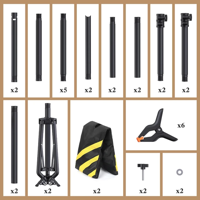 Alt view image 6 of 7 - Backdrop Stand with Wheels 10x7.5Ft (WxH), Photo Backdrop Stand Easy to Move,Heavy Duty Back Drop Adjustable Stand for Parties,Banner Stand Photography and Video Studios