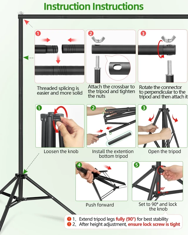 Alt view image 7 of 7 - Hemmotop Photo Backdrop Stand 11x10ft, Heavy Duty Background Frame Kit | With 2 Sandbags, Fits Banner, Projector Screen, Balloon, Ideal for Wedding, Birthday, Baby Shower, Halloween, Christmas Party