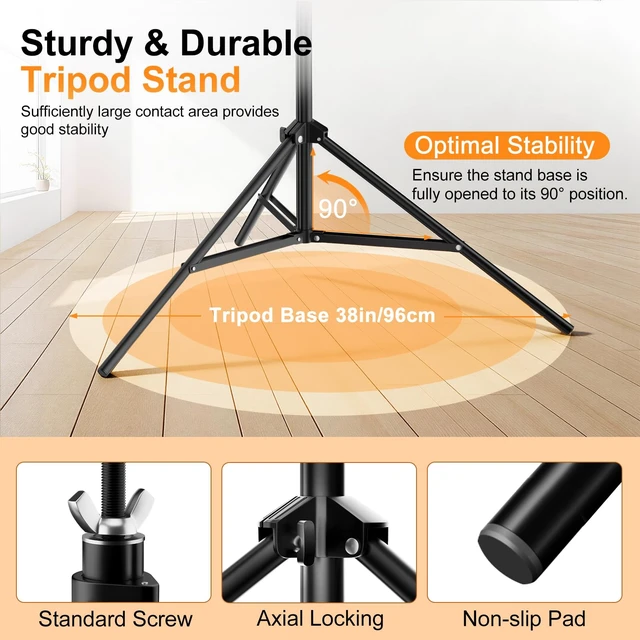 Alt view image 4 of 7 - GLOSHOOTING Backdrop Stand 10x10ft, Back Drop Stand for Party | Adjustable Photo Background Stand Support Kit with 6 Clamps, 2 Sandbags and Carry Bag for Parties Wedding Photography