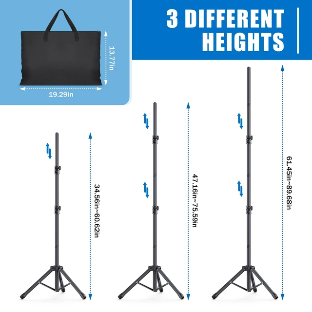 Alt view image 4 of 7 - Backdrop Stand Kit, 6 Widths up to 10 x 7.5 FT, Balloons & Silver Streamers | Adjustable backdrop stand with carry bag and clamps; ideal for photo studios, parties, and event decorations