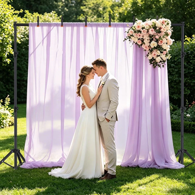 Alt view image 7 of 7 - Forlogic 10x7.5Ft Backdrop Stand, Protable Adjustable Photo Back Drop Stand for Party, Photography, Banner Stand (Includes Six Background Stand Clamps)