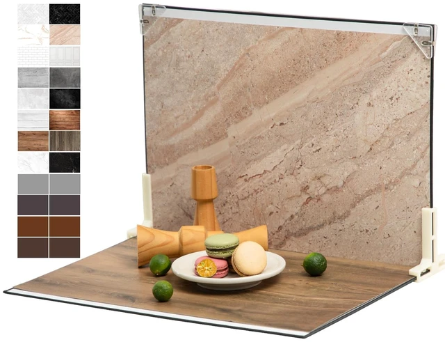 Main image of MDAOCRY 16 x 11.5 in Product Photography Backdrops, 12 Sheets, 24 Patterns | Compact Double-Sided Backdrops for Food, Jewelry, Cosmetics, Candles, Crafts and Content Creation