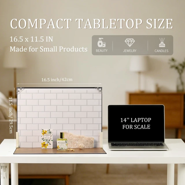 Alt view image 3 of 7 - MDAOCRY 16 x 11.5 in Product Photography Backdrops, 12 Sheets, 24 Patterns | Compact Double-Sided Backdrops for Food, Jewelry, Cosmetics, Candles, Crafts and Content Creation