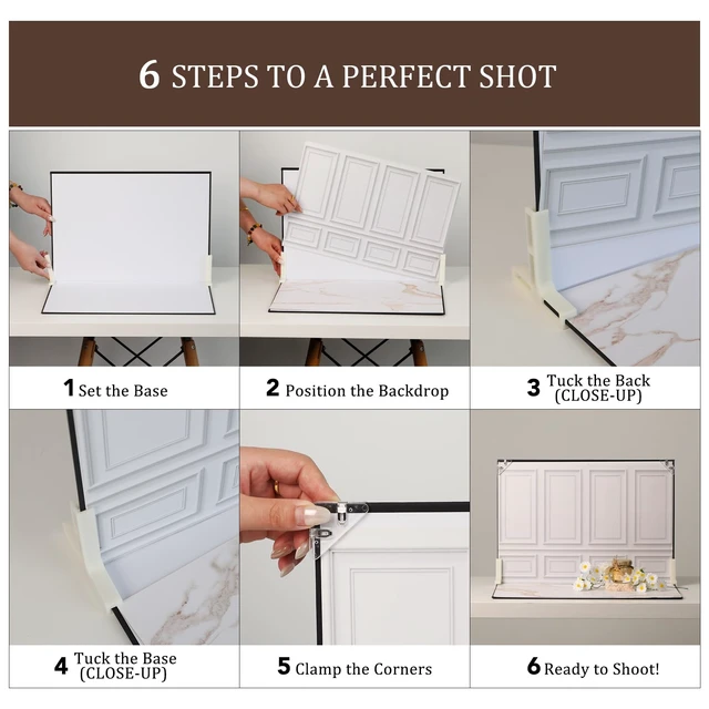 Alt view image 4 of 7 - MDAOCRY 16 x 11.5 in Product Photography Backdrops, 12 Sheets, 24 Patterns | Compact Double-Sided Backdrops for Food, Jewelry, Cosmetics, Candles, Crafts and Content Creation