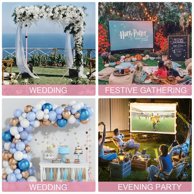 Alt view image 7 of 7 - LDGHO Backdrop Stand 10x7ft(WxH) Photo Studio Adjustable Background Stand Support kit with 2 Crossbars, 6 Clamps, 2 Sandbags and Carry Bag for Parties, Events Decoration, Wedding, Photography (Pink)