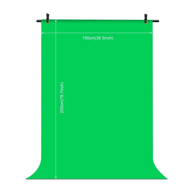 Alt view image 2 of 7 - Green Screen Backdrop Kit with Stand, PULUZ 3.2x6.5ft Portable GreenScreen Background Stand, T-Shape Green Screen Stand kit with Clamp Carrying Bag for Streaming Video and Photography Shoots