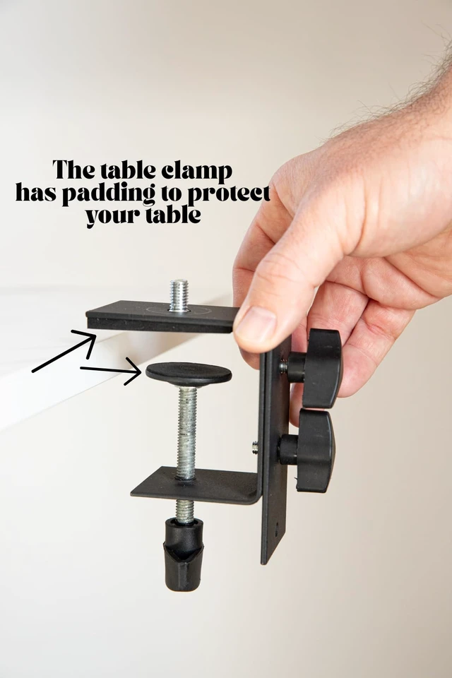 Alt view image 6 of 7 - Bessie Bakes Backdrops Photography Backdrop Stand with Table Clamp, 39-Inch Crossbar, Adjustable up to 3ft Tall, Ideal for Food Photography, Product Photography & Content Creation