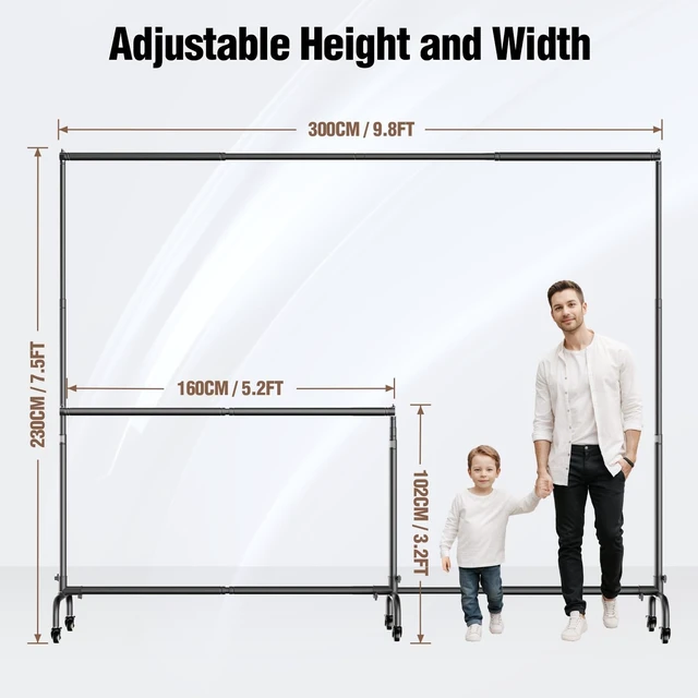 Alt view image 2 of 7 - EMART 10 x7.5ft Rolling Backdrop Stand with Wheels, Adjustable and Moveable | Moveable Base, Thickened Pole, Banner Background Holder for Wedding, Party Decoration, Video Recording, Studio Photography