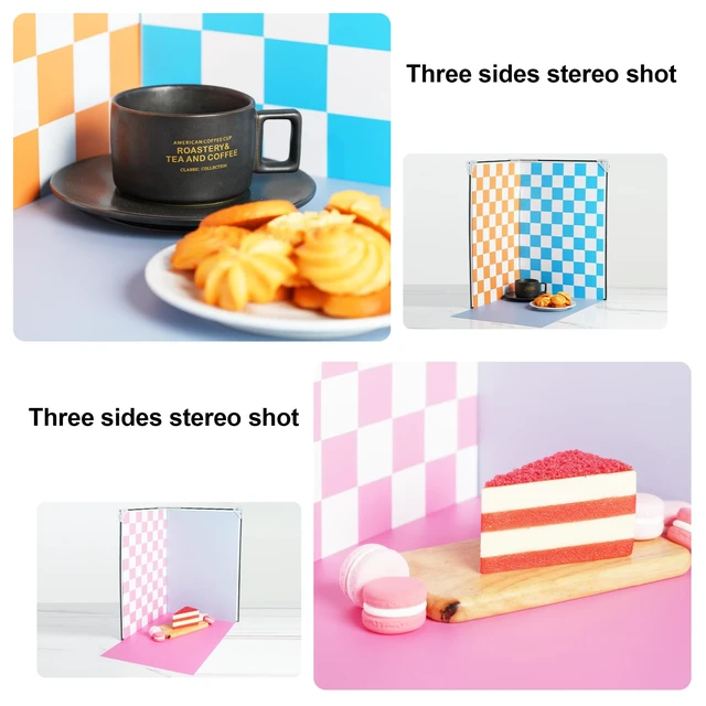 Alt view image 6 of 7 - Meking 9Pcs 18Patterns Product Photography Backdrops Photo Backdrop Boards | Colourful Grid Photoshoot Background for Jewelry,Cosmetic,Makeup and Other Small Product Photography (16.5X11 inch)