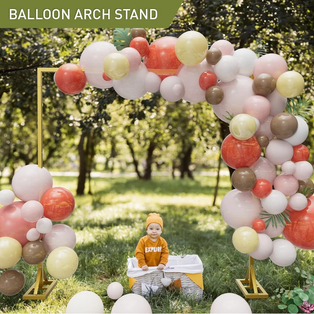 Alt view image 5 of 7 - OGEMXU 8.2FT Backdrop Stand, Square Wedding Arch & Balloon Stand, Gold | Sturdy Metal Construction,Party Decorations for Ceremony, Photobooth,Valentines Day,Birthday, Baby Shower