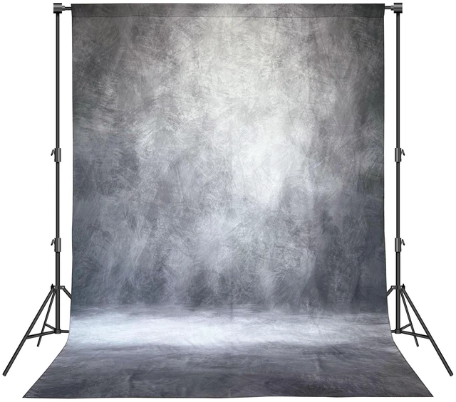 Main image of Haboke Abstract Photography Backdrop for Photoshoot 8x10ft,Grey,No Stand | Professional,Polyester Fabric,Roller Pocket on Top,Vintage Portrait Photo Props Booth Background,Photoshoot Studio