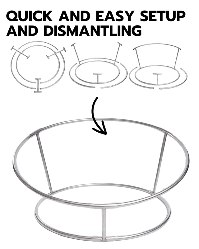 Alt view image 7 of 7 - Newborn Photography Props Baby Photoshoot Frame Stand with Stretch Fabric Backdrop and 6 Clamps, Stainless Steel Round Backdrop Stand for Newborn Photo Sessions