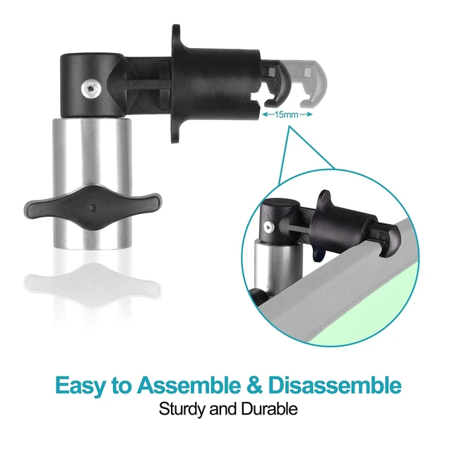 Alt view image 4 of 7 - EMART 8.5FT Light Stand with Photography Reflector Holder Disc Clip | Tripod Stand with Durable Plastic Clamp for Backdrop, Green Screen, Reflector Photography, Studio Portrait, Video Recording