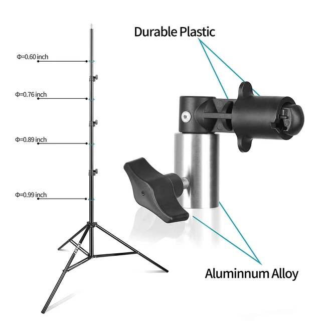 Alt view image 7 of 7 - EMART 8.5FT Light Stand with Photography Reflector Holder Disc Clip | Tripod Stand with Durable Plastic Clamp for Backdrop, Green Screen, Reflector Photography, Studio Portrait, Video Recording