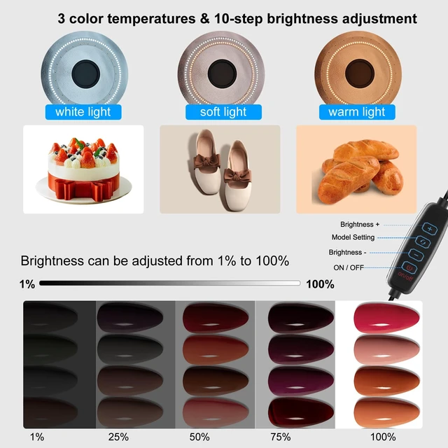 Alt view image 3 of 7 - 16"×16" Professional Photo Studio Light Box,PULUZ Portable Foldable Light Box Photography,Tri-Color Dimmable Photo Box Kit with 160 LED Lights & 6 Backdrops (12 Colors) for Product Photography