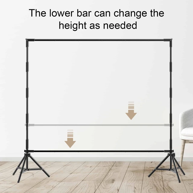 Alt view image 7 of 7 - DUYIKJ Backdrop Banner Stand,8 x 8 Ft Heavy Duty Adjustable Background Stand Photo Back Drop and Repeat Backdrop Stand for Trade Show, Party,Wedding Photo Booth with Carrying Bag