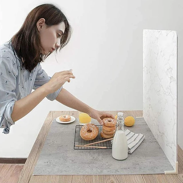Alt view image 2 of 7 - BEIYANG 2 PCS Photo Backdrop Boards with 2 PCS Brackets for Flat Lay or Food Photography Background