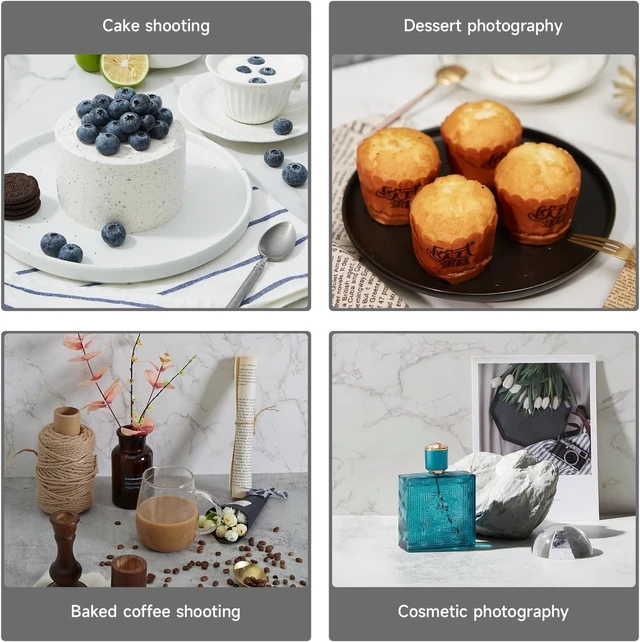 Alt view image 6 of 7 - BEIYANG 2 PCS Photo Backdrop Boards with 2 PCS Brackets for Flat Lay or Food Photography Background