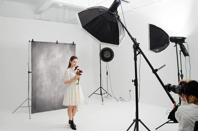 Alt view image 5 of 7 - Kate 5x7ft Vintage Backdrops Abstract Grey Portrait Photo Backdrop for Photography Studio