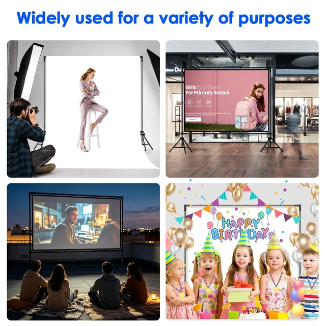 Alt view image 4 of 7 - Backdrop Banner Stand 7 * 7.5FT,Heavy Duty Adjustable Background Stand Photo Back Drop and Repeat Backdrop Stand for Trade Show, Party,Wedding Photo Booth with Carrying Bag