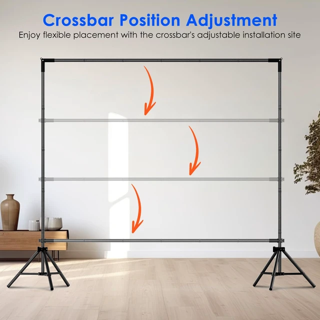 Alt view image 6 of 7 - Backdrop Banner Stand 7 * 7.5FT,Heavy Duty Adjustable Background Stand Photo Back Drop and Repeat Backdrop Stand for Trade Show, Party,Wedding Photo Booth with Carrying Bag