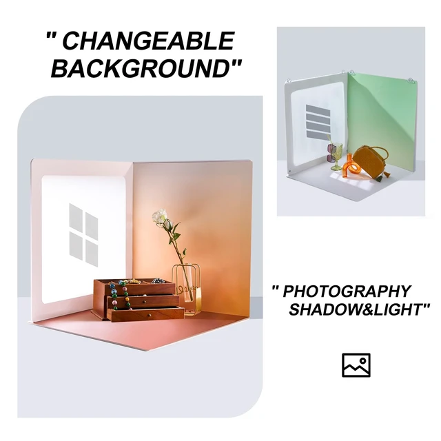 Alt view image 2 of 7 - EOAJAFOU 24x24 Inch Backdrop Board Kit, 2PCS Backgound Frame, 1PC Background Board, 6PCS Backdrop Paper, 6PCS Shadow Light Paper for Product, Food, Jewelery, Makeup Photography Shooting