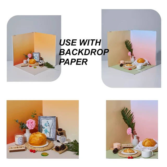 Alt view image 3 of 7 - EOAJAFOU 24x24 Inch Backdrop Board Kit, 2PCS Backgound Frame, 1PC Background Board, 6PCS Backdrop Paper, 6PCS Shadow Light Paper for Product, Food, Jewelery, Makeup Photography Shooting