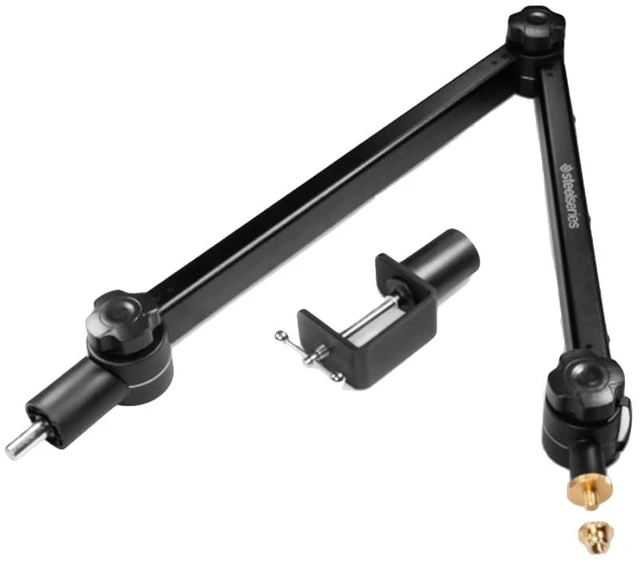 Main image of SteelSeries Alias/Alias Pro Mic Boom Arm | 360° Rotation - Desk Clamp - Folding Scissor Design - Hidden Springs - Cable Management - 3/8 inches and 5/8 inches Adapters