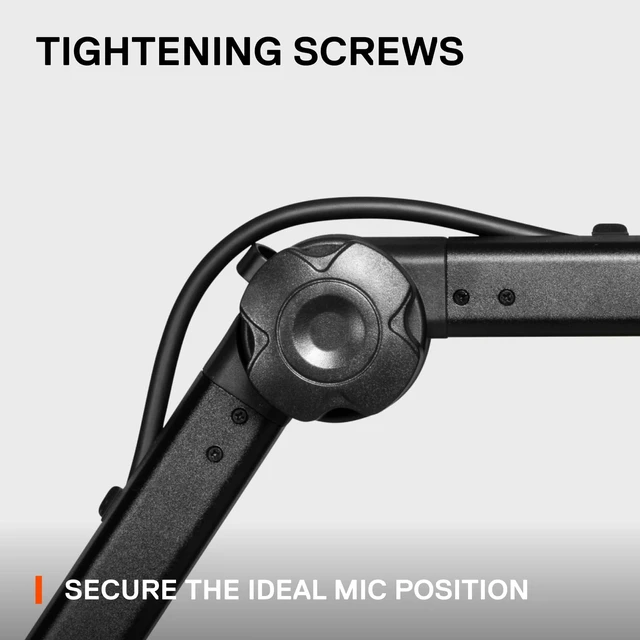 Alt view image 7 of 7 - SteelSeries Alias/Alias Pro Mic Boom Arm | 360° Rotation - Desk Clamp - Folding Scissor Design - Hidden Springs - Cable Management - 3/8 inches and 5/8 inches Adapters