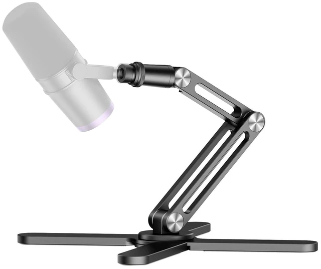 Main image of FULAIM X37 Desktop Mic Stand, Aluminum Alloy Microphone Boom Arm with Hidden Cable Management & Desk Clamp, 360° Rotatable Mic Arm for HyperX QuadCast, Blue Yeti, Shure SM7B