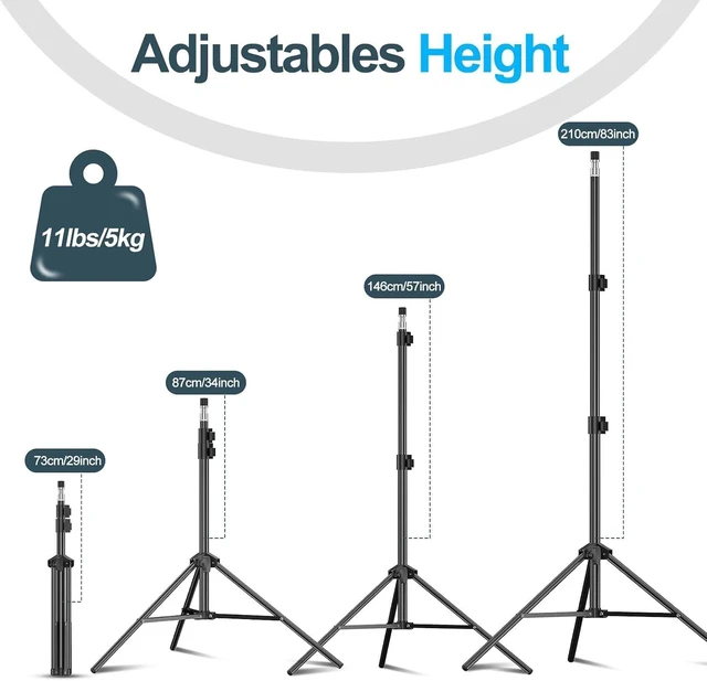 Alt view image 2 of 7 - EMART 7Ft Light Stand for Photography, Speedlight, Flash, Softbox-2 Pack | Portable Photo Video Tripod Stand with Carry Case for Strobe Light, Camera, Photographic Portrait
