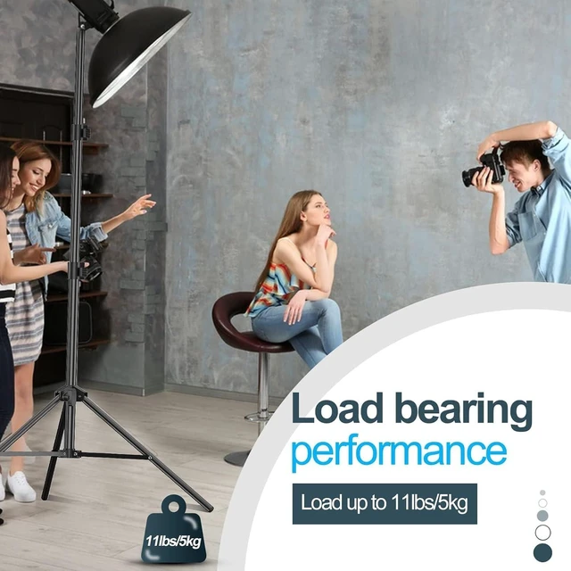 Alt view image 6 of 7 - EMART 7Ft Light Stand for Photography, Speedlight, Flash, Softbox-2 Pack | Portable Photo Video Tripod Stand with Carry Case for Strobe Light, Camera, Photographic Portrait