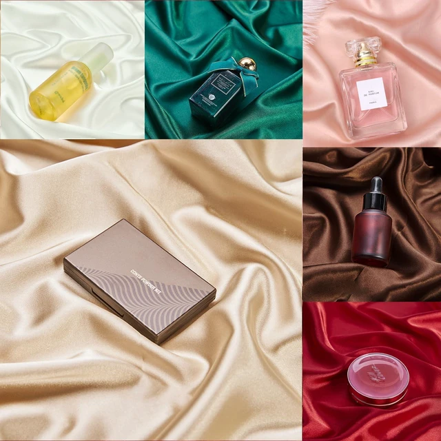 Main image of Product Photography Backdrops6PCS Luxury Silk Texture Photo Props | Jewelry Photography Props for Food Cosmetic Nail Perfume
