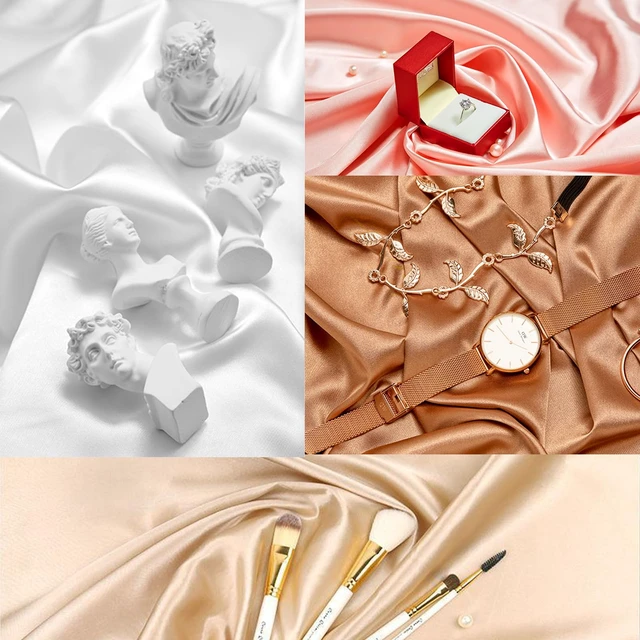 Alt view image 5 of 6 - Product Photography Backdrops6PCS Luxury Silk Texture Photo Props | Jewelry Photography Props for Food Cosmetic Nail Perfume