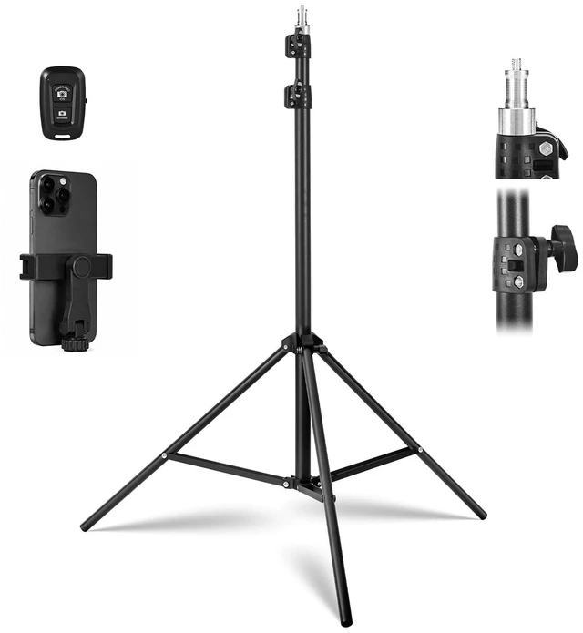 Main image of Light Stand for Photography,69in - 86in Portable Extendable Photo Video Tripod Stand,Heavy Duty Light Stand Lighting Tripod with 1/4" Screw for Strobe Light/Webcams/Cameras/Softbo