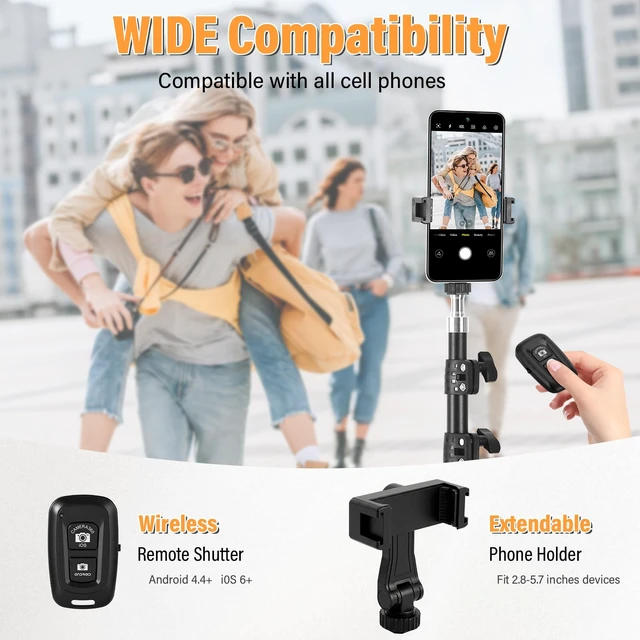 Alt view image 6 of 7 - Light Stand for Photography,69in - 86in Portable Extendable Photo Video Tripod Stand,Heavy Duty Light Stand Lighting Tripod with 1/4" Screw for Strobe Light/Webcams/Cameras/Softbo