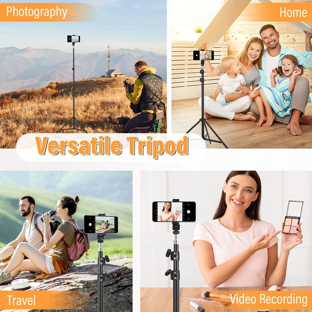 Alt view image 7 of 7 - Light Stand for Photography,69in - 86in Portable Extendable Photo Video Tripod Stand,Heavy Duty Light Stand Lighting Tripod with 1/4" Screw for Strobe Light/Webcams/Cameras/Softbo