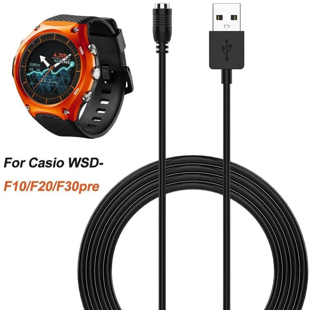 Alt view image 2 of 6 - AJMRTC USB to DC Barrel Jack Charging Cable 1M/3.3FT, Watch Charger Cord Replacement for Casio Protrek WSD-F10 WSD-F20 WSD-F30 WSD-F21 Smart Watch