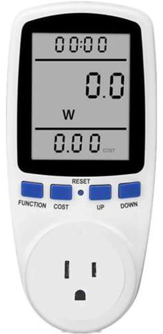 Alt view image 3 of 5 - AJMRTC US Plug Power Meter, Digital Wattmeter Energy Monitor, KWh Voltage Current Power Consumption Analyzer, Cost Calculating Electricity Usage Meter for Home Appliances