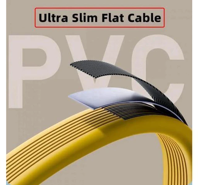 Alt view image 6 of 7 - AJMRTC USB4 Male to Female Extension Cable, 20Gbps Flat Slim FPC Type-C Extension Cord, 100W PD Fast Charging, 8K@60Hz 5K UHD Video Output, USB4.0 Compatible with Thunderbolt 3/4 for Laptop, Docking S