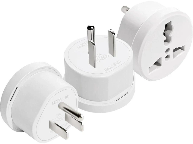Main image of AJMRTC UK to US Plug Adapter, Type B International Travel Power Adaptor, Convert UK BS1363 Plug to US Type B Socket, Works with Plugs from Europe, India & More Countries, 3-Packs for Travel, Home and
