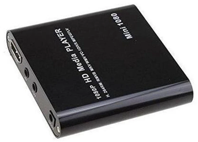 Alt view image 4 of 6 - AJMRTC Mini HDMI Media Player, Full HD 1080P Digital HDD Media Player, Supports RM RMVB DIVX AVI MKV MPEG MOV JPEG, Play Media from USB Flash Drive, HDD, SD & SDHC Card for TV Home Multimedia Playback