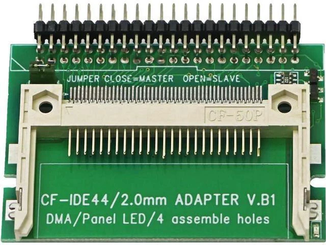 Alt view image 2 of 6 - AJMRTC CF to 44Pin Male IDE Adapter, Compact Flash CF Card to 2.5" 44Pin IDE Laptop HDD SSD Converter, CF-IDE44 2.0mm Board with Master Slave Jumper for Retro Laptop Industrial PC POS CNC