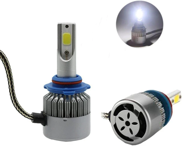 Alt view image 3 of 7 - AJMRTC 2Pack C6 9006/HB4 LED Headlight Bulbs Conversion Kit, 72W/Pair 7600LM 6000K Cool White, IP68 Waterproof 360 Degree Beam, Plug and Play All-in-One Replacement for Halogen & HID Xenon