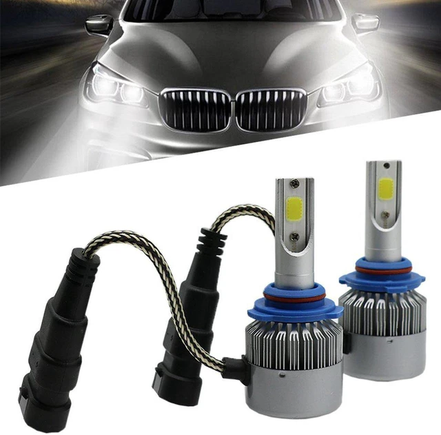 Main image of AJMRTC 2Pack C6 9006/HB4 LED Headlight Bulbs Conversion Kit, 72W/Pair 7600LM 6000K Cool White, IP68 Waterproof 360 Degree Beam, Plug and Play All-in-One Replacement for Halogen & HID Xenon