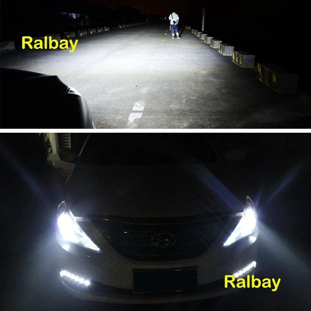 Alt view image 7 of 7 - AJMRTC 2Pack C6 H7 LED Headlight Bulbs Conversion Kit, 72W/Pair 7600LM 6000K Cool White, IP68 Waterproof 360 Degree Beam, Plug and Play All-in-One Replacement for Halogen & HID Xenon