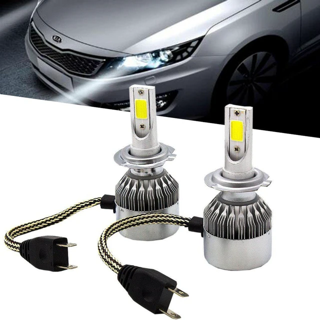 Main image of AJMRTC 2Pack C6 H7 LED Headlight Bulbs Conversion Kit, 72W/Pair 7600LM 6000K Cool White, IP68 Waterproof 360 Degree Beam, Plug and Play All-in-One Replacement for Halogen & HID Xenon